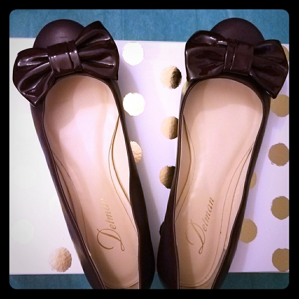Delman Maroon/Deep Purple Flats